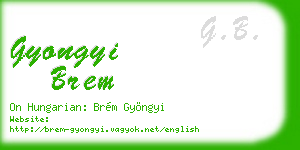 gyongyi brem business card