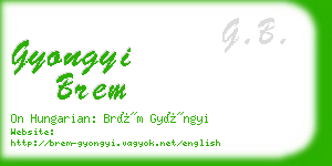 gyongyi brem business card